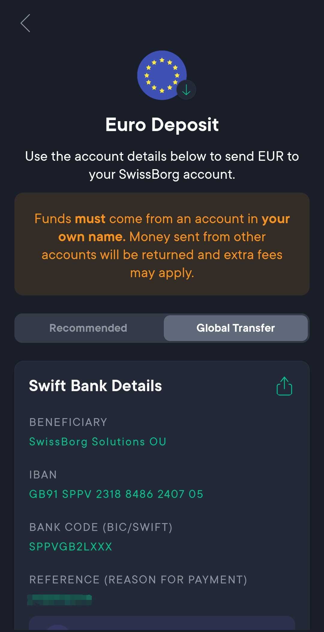 Что такое справочный номер – SwissBorg