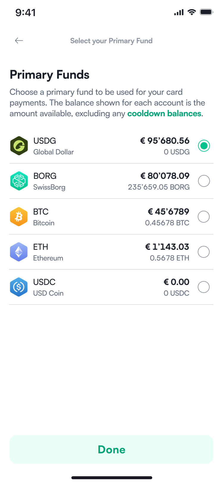 主要通貨の選択